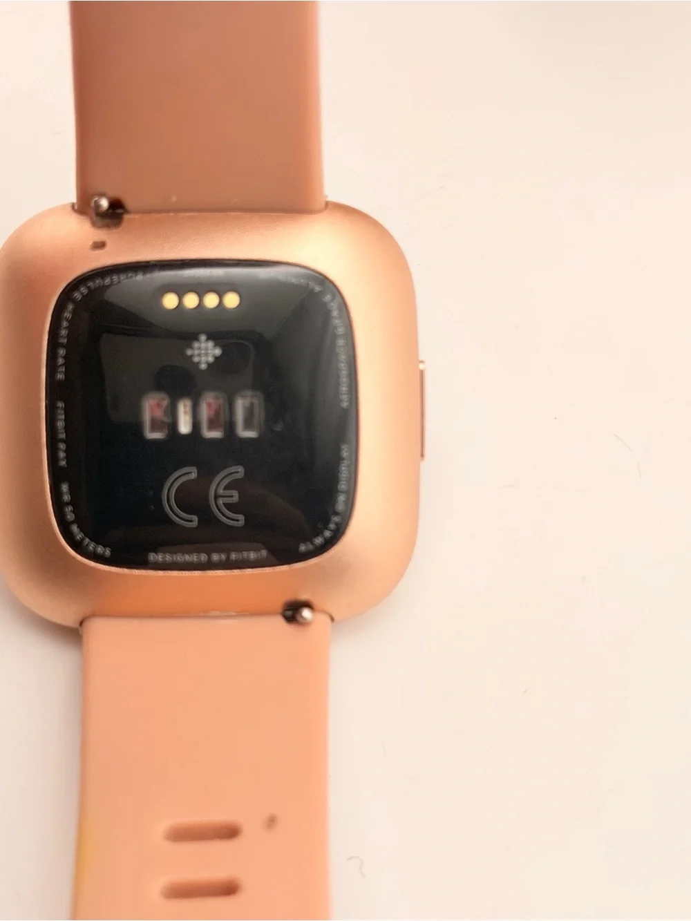 Fitbit Versa 2, Tested, Rose Gold/ Glitter, Charger Included, Good, Smartwatch